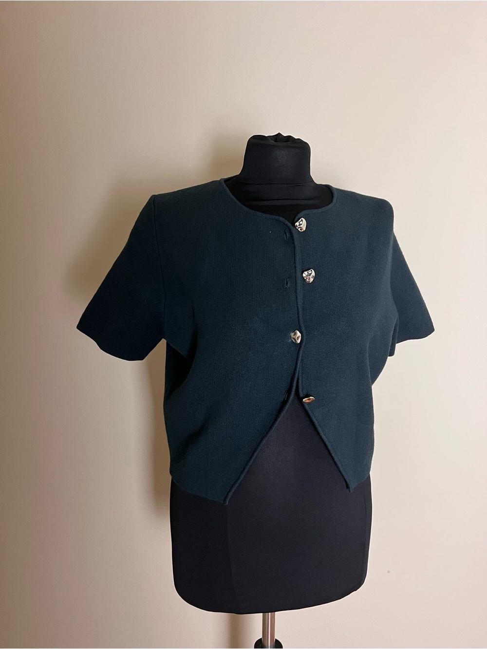 Zara Dark Green Short Sleeve Boxy Jacket